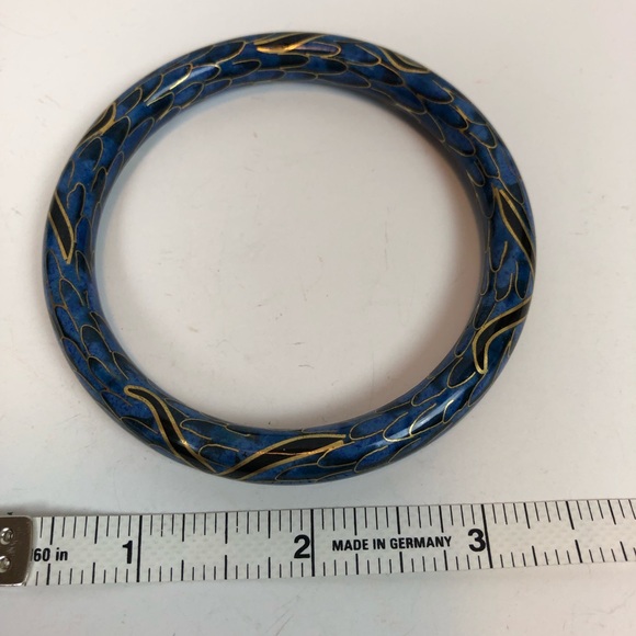 Vintage Chinese Cloisonné Floral Bangles - Picture 5 of 6